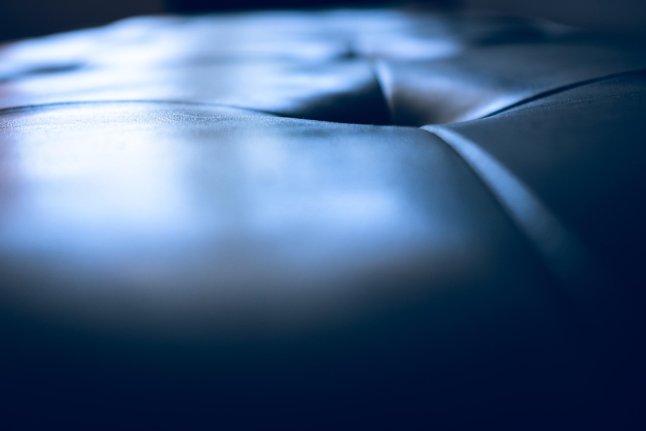 leather seat, leathery, black, couch, furniture, blue couch