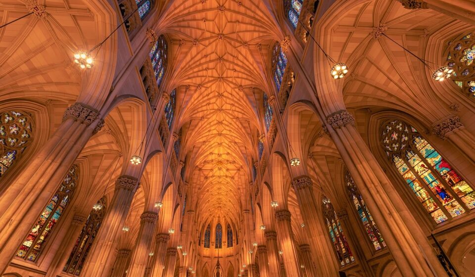 church, architecture, cathedral, religion, building, nyc, manhattan, newyork, st patrick's cathedral, structure, columns