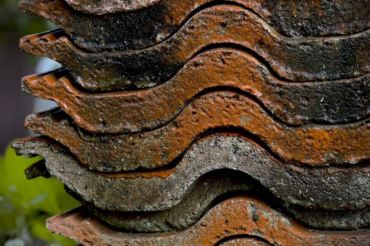 roof tiles, terracotta, clay tiles, ceramic, roofing, tile stack, building material, stacked, burned, texture